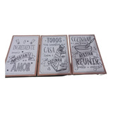 Kit 3 Quadros Decorativos Plaquinhas Mdf 20x30 Cozinha Café