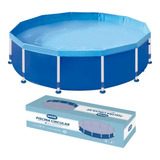 Piscina Estrutural Redonda 5500 Lts Azul - Mor