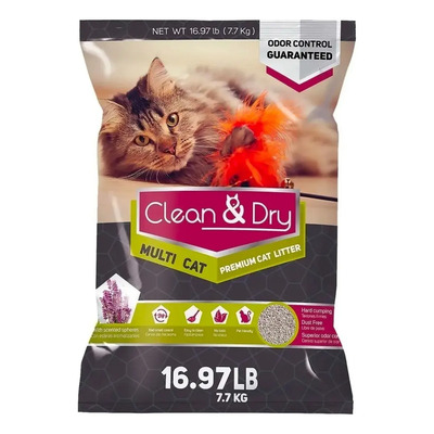 Arena Para Gato Clean & Dry Super Premium 15.4 Kg | MercadoLibre