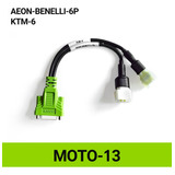 Cable Adaptador 6 Pines Para Motocicleta Aeon Benelli Ktm