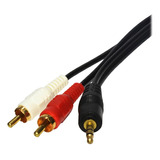 Cable De Audio Xcase 3.5 Stereo Macho - 2 Rca Macho,1.80 Mtr