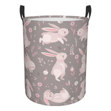 Lovely Rabbits - Cesta Plegable De Tela Impermeable Con Asa 