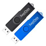 Samdata Paquete De 2 Unidades Flash Usb De 128 Gb De 128 Gb 