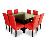 Comedor Minimalista Mod Washington 8  Sillas Moderno