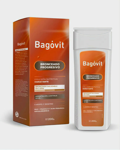 Autobronceante Bagovit A Bronceado Progresivo X 200 Gr
