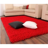 Alfombras Livianas Peluditas 200cmx300cm  Roja