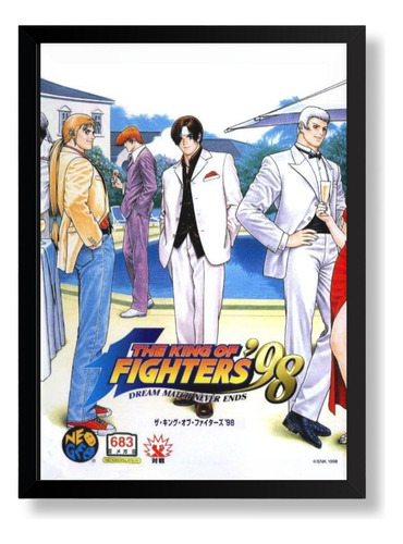 Quadro The King Of Fighters 98 Poster Arcade  33x45 Cm