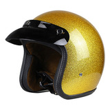 Gold Shine-casco De Cara Abierta Para Motocross