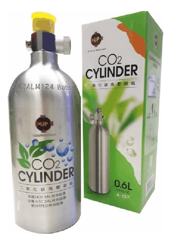 Up Aqua Cilindro Co2 0,6l Com Valvula Lateral. 