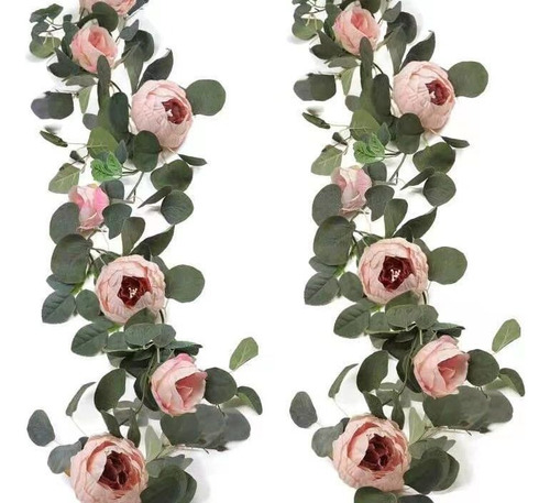Guía 1.6m Rosas Flores Artificiales Follaje Boda 2pzs 9