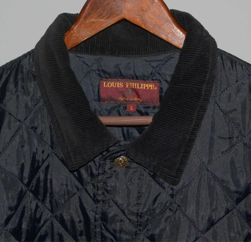 Campera Negra Matelasse Louis Philippe Vintage Talle L