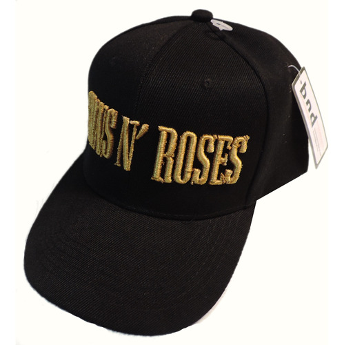 Guns And Roses Gorra V Curva Md Dorado Realse Rojo Rock Bk