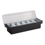 Caja De Condimentos 6 Compartimentos Restaurante Concassé Color Negro