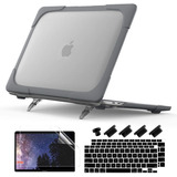 Funda Para Macbook Air 13  Con Soporte Plegable Gris