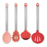 Conjunto De Utensílios 4 Peças Rosa Ut117-4rs Hércules