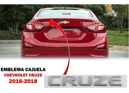 Emblema Cajuela Chevrolet Cruze 2016-2018