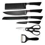 Set De 6 Cuchillos, Juego De Cuchillos Profesional De Cocina