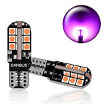 X2 Ampolleta T10 Luz Rosa W5w 24led Cola Pescado 12v Canbu