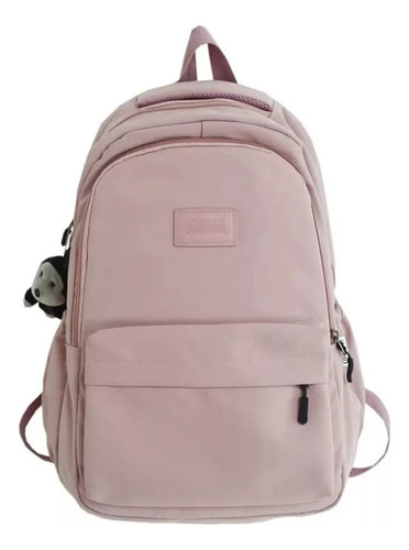 Mochilas De Gran Capacidad Para Niñas Estudiantes Con Colgante De Mono [h]