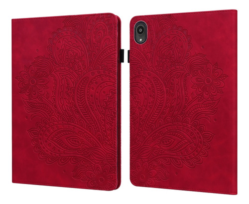 Funda Peacock Roja Para Lenovo Tab M8 Hd