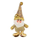 Colgante Peluche Papa Noel 27 Cm Dorado Adorno Navidad - Cc