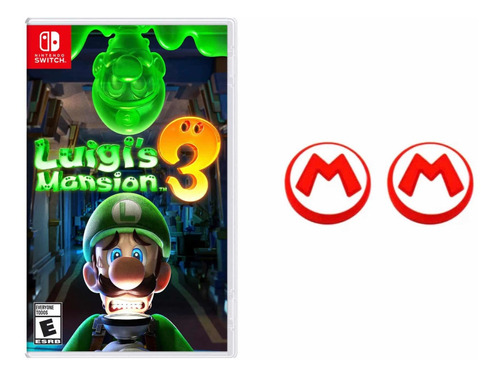 Luiguis Mansion 3 + 2 Grips Nintendo Switch Nuevo