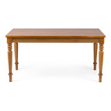 Mesa De Jantar 6 Lugares Madeira Maciça 160cm Amarílis