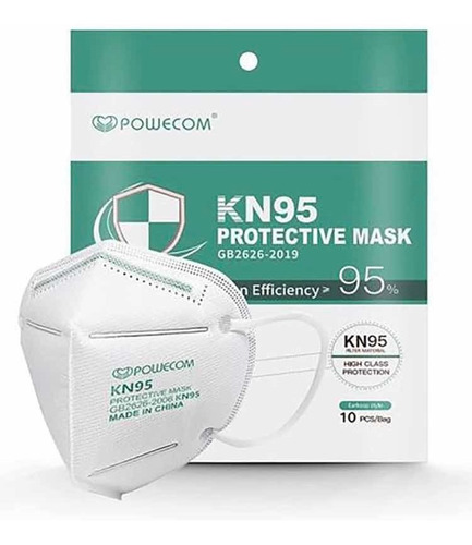 30 Cubrebocas Mascarillas Powecom Kn95 Con Etiqueta Antifake