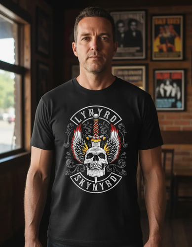 Playera Negra Lynyrd Skynyrd | Envío gratis