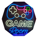 Cartel Joystick + Game Room Neón Led / Gamer / Hogar/ 