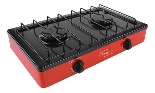 Parrilla De Gas Lp 2 Quemadores Fraga P104 Rojo