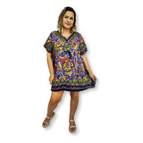 Bata Kaftan Indiana Longuete Saída De Praia Plus Size - 12