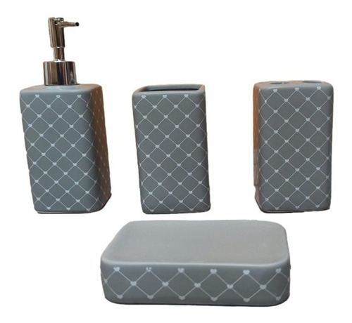 Set Accesorios Baño  Dispenser Jabón Liquido Jabonera