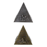 2 Piezas De Adorno De Estatua De Pirámide Egipcia Modelo De