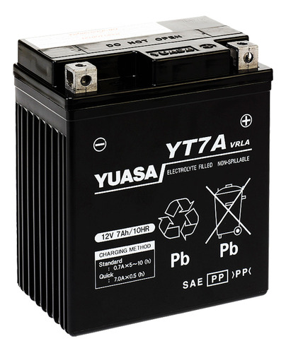 Bateria Moto Yuasa Yt7a Compatible      Con Ytx7l-bs Yuasa 