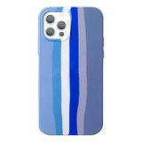 Funda Arcoiris Azul Multicolor Para iPhone 12/ 12 Pro