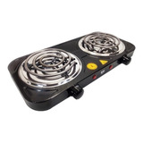 Fogão Cooktop Elétrico Fogareiro 2 Bocas 2.000 Watts Preto