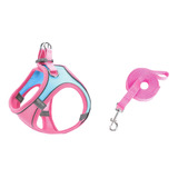 Coleira Peitoral Pets Cãogato Tam M(média) Pink/azul- Meimei