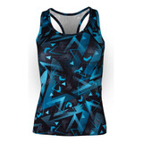 Camisa Musculosa Deportiva Stretch Zambra Mujer Azul