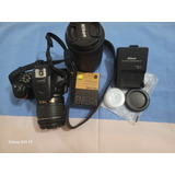 Camara Kit Nikon D5600 + 2 Lentes + 2 Baterías Accesorios