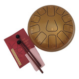 Steel Tongue Drum 8 Pulgadas 11 Tonos Dorado Meditacion