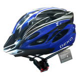 Capacete Azul Inn Mould Led Ciclismo Bike Bicicleta Skate Dk