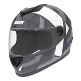 Casco Hawk Rs1f Integral Gris Blanco Brillante S Oeste Motos