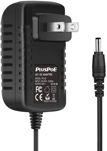 Pluspoe 48v Power Supply Ac/dc Adapter For Voip Polycom Ip P