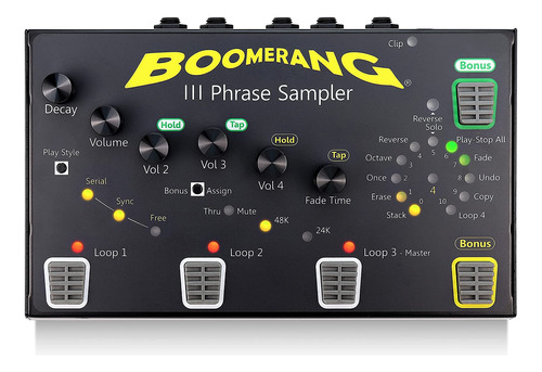 Pedal De Guitarra Boomerang Iii Frase Sampler  4 Estilos De