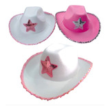 Gorro Sombrero Cowboy Con Estrella Glitter - Promo X 6 Un