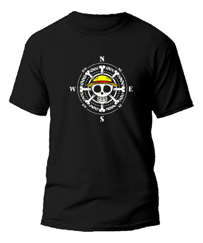 Remera Algodón One Piece Anime Luffy Sombrero De Paja