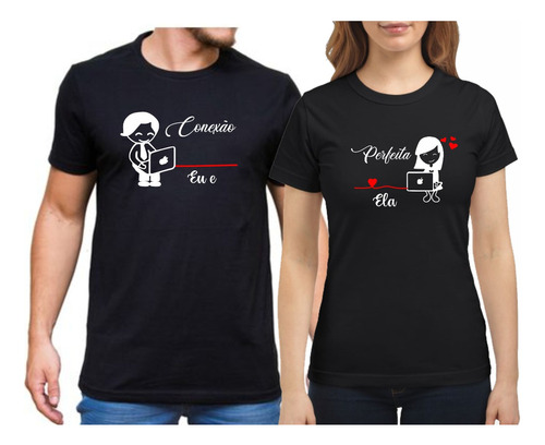 Kit Camiseta Blusa Casal Frase Química Perfeit Conjunto Love