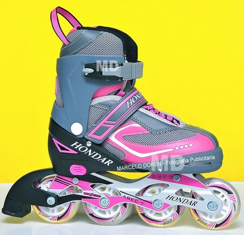 Patines En Linea Roller H D Mujer Ajustables 33 Al 40 Nuevos