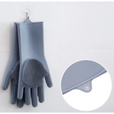 Guantes De Silicona Cepillo Para Fregar Platos Cocina 